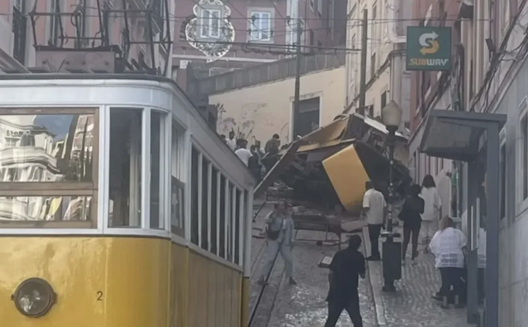 Tragedia en Lisboa: Descarriló el funicular Gloria